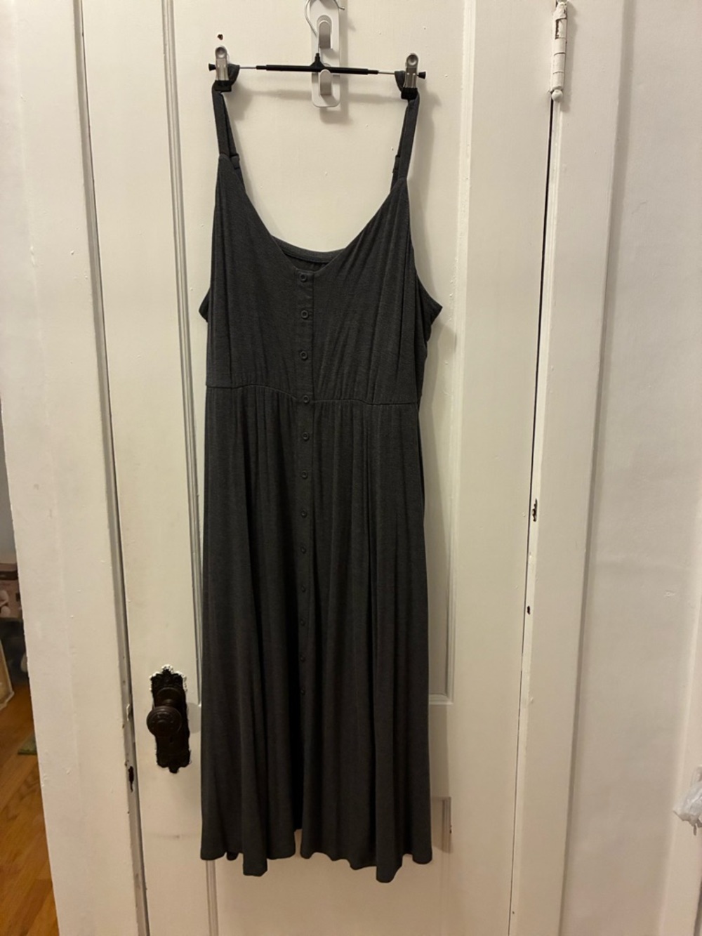 torrid Charcoal Gray Button-Front Maxi Dress